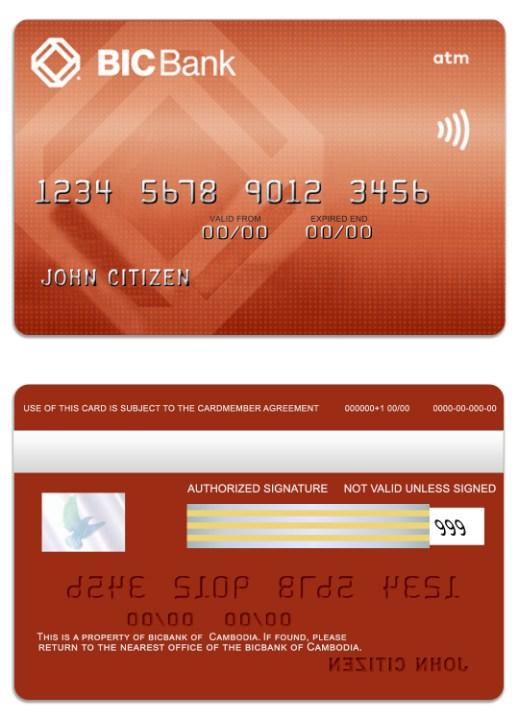 Cambodia BICBank ATM card
